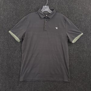 Macade Golf Concept Polo Shirt Men's Large Gray Performance Stretch Textured